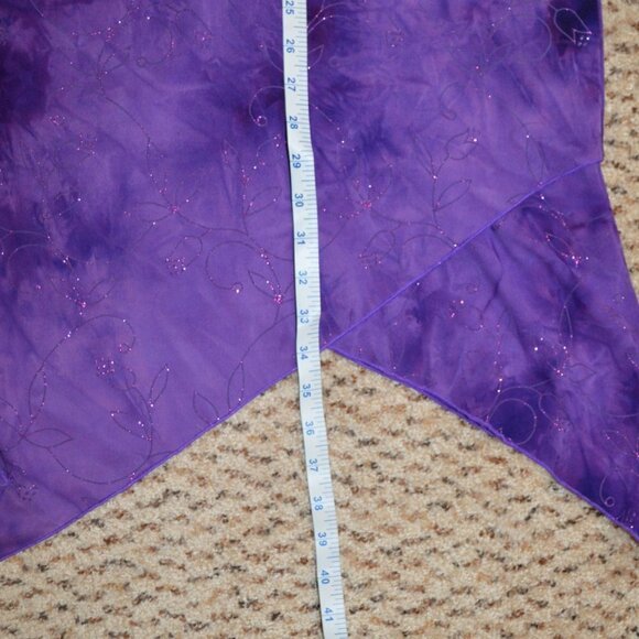 I.N. San Francisco Purple Tulip Dress Medium Glitter Floral Homecoming Prom - Picture 8 of 8